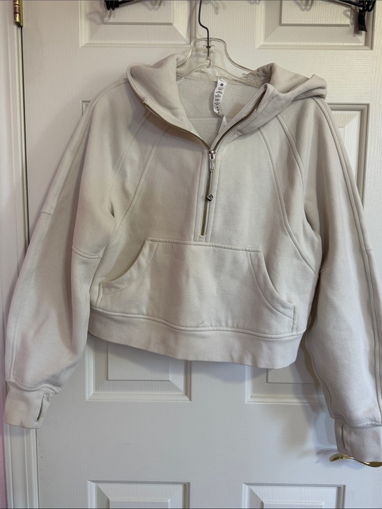 lululemon athletica Tops - Lululemon Women's Cropped Half-Zip Hoodie - Cream
